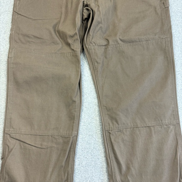 Key Industries Duck Dungaree Pants Mens 42x30 Double Knee Duck Canvas Brown NWT - Picture 2 of 9
